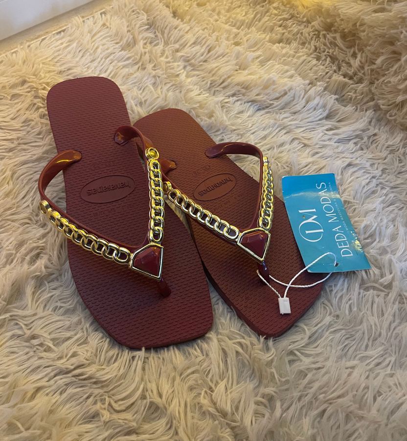 Chinelo Dedo Diamante Vinho