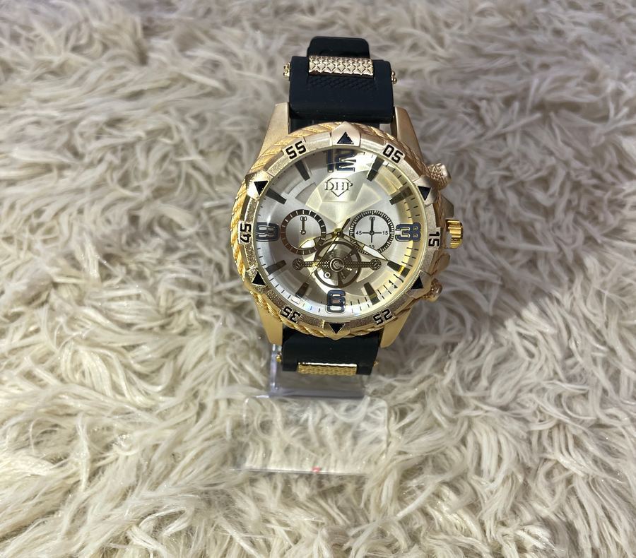 Relógio Dhp Dourado E Preto