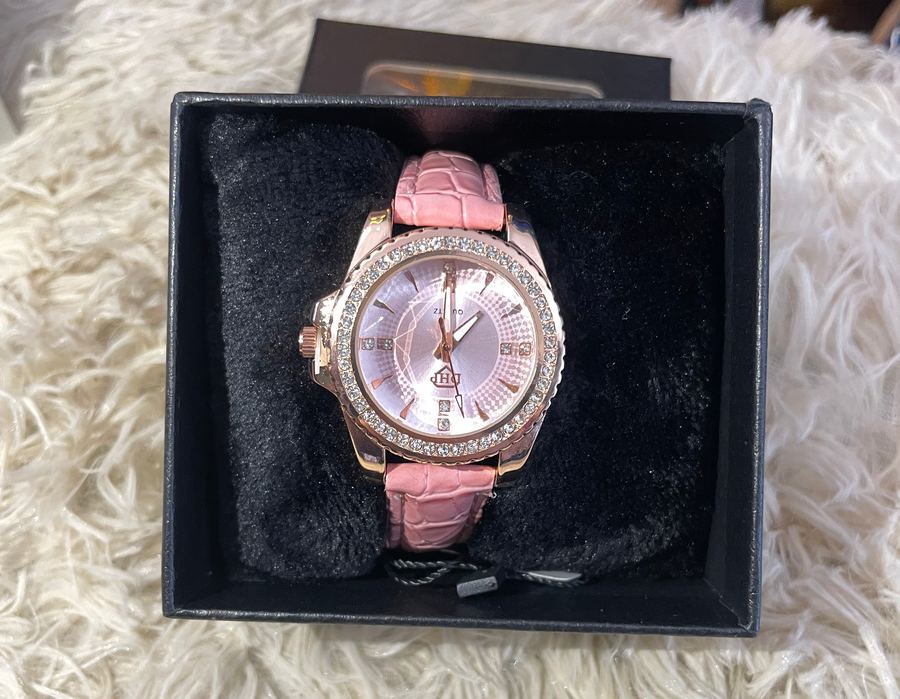 Relógio Rosa E Rose Gold