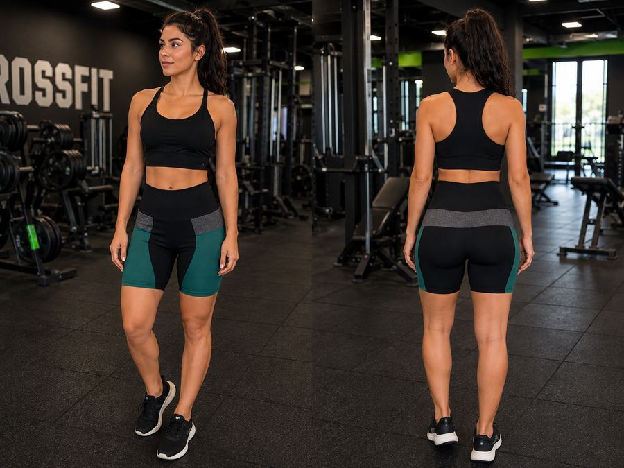 Conjunto Fitnes Feminino Top + Short Biker