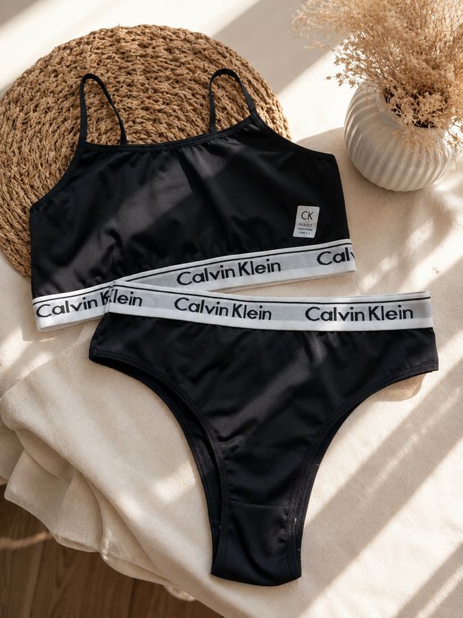 Conjunto Feminino Top + Calcinha Preto