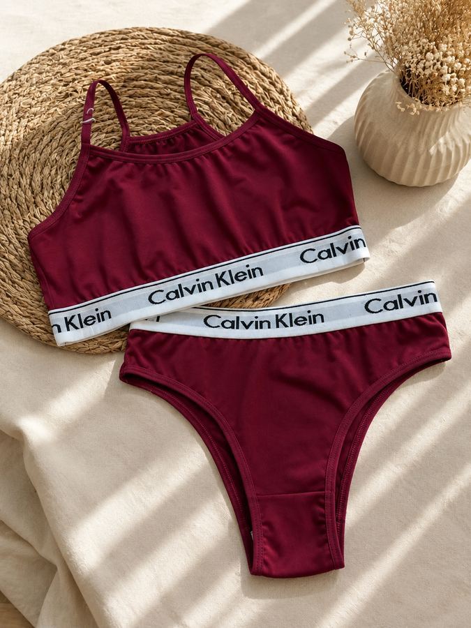 Conjunto Feminino Top + Calcinha Vinho