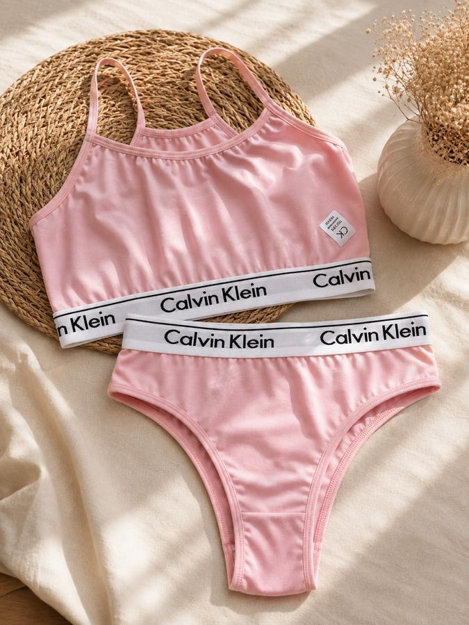 Conjunto Feminino Top + Calcinha Rosa