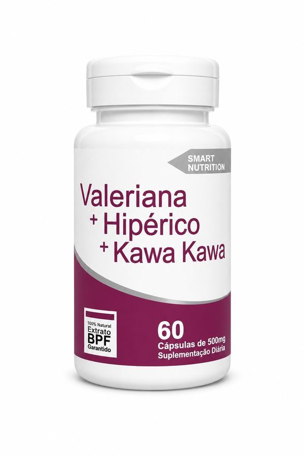 Valeriana + Hipérico + Kawa Kawa 60 Cápsulas (500mg)